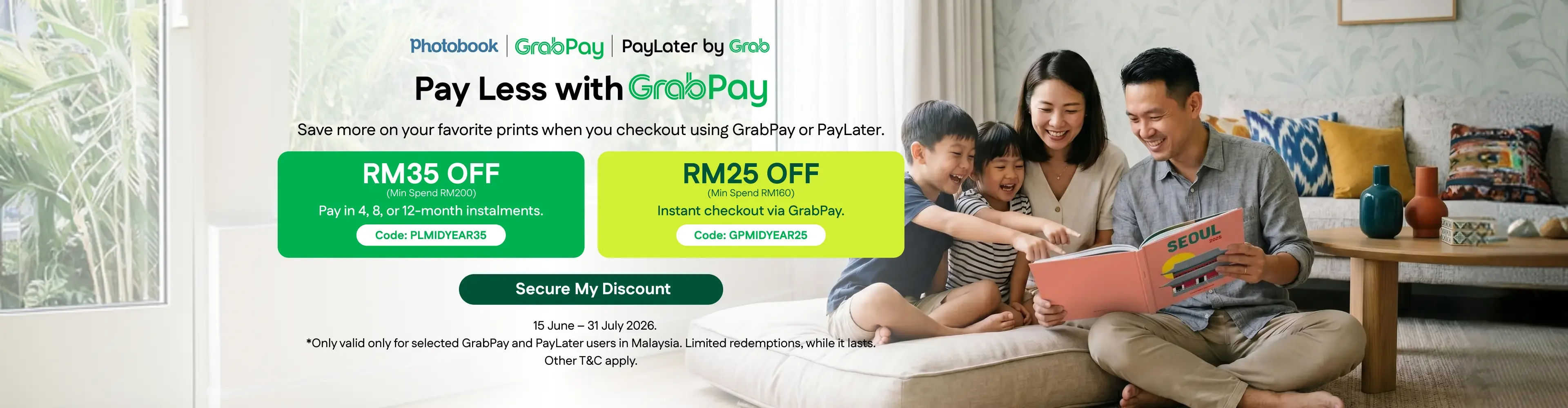 Proof of coupon - Photobook  - Photobook promo code: [[RM35 off]] on orders RM200+, pay in instalments