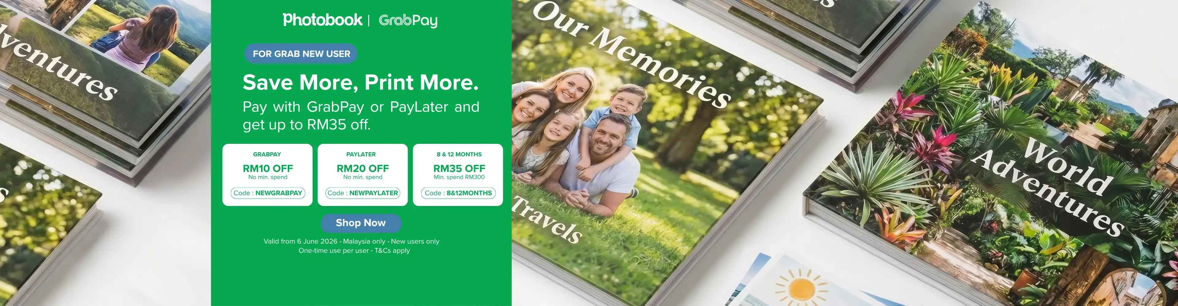 Proof of coupon - Photobook  - Photobook promo code: [[RM20 off]] on 8 12-month paylater plans
