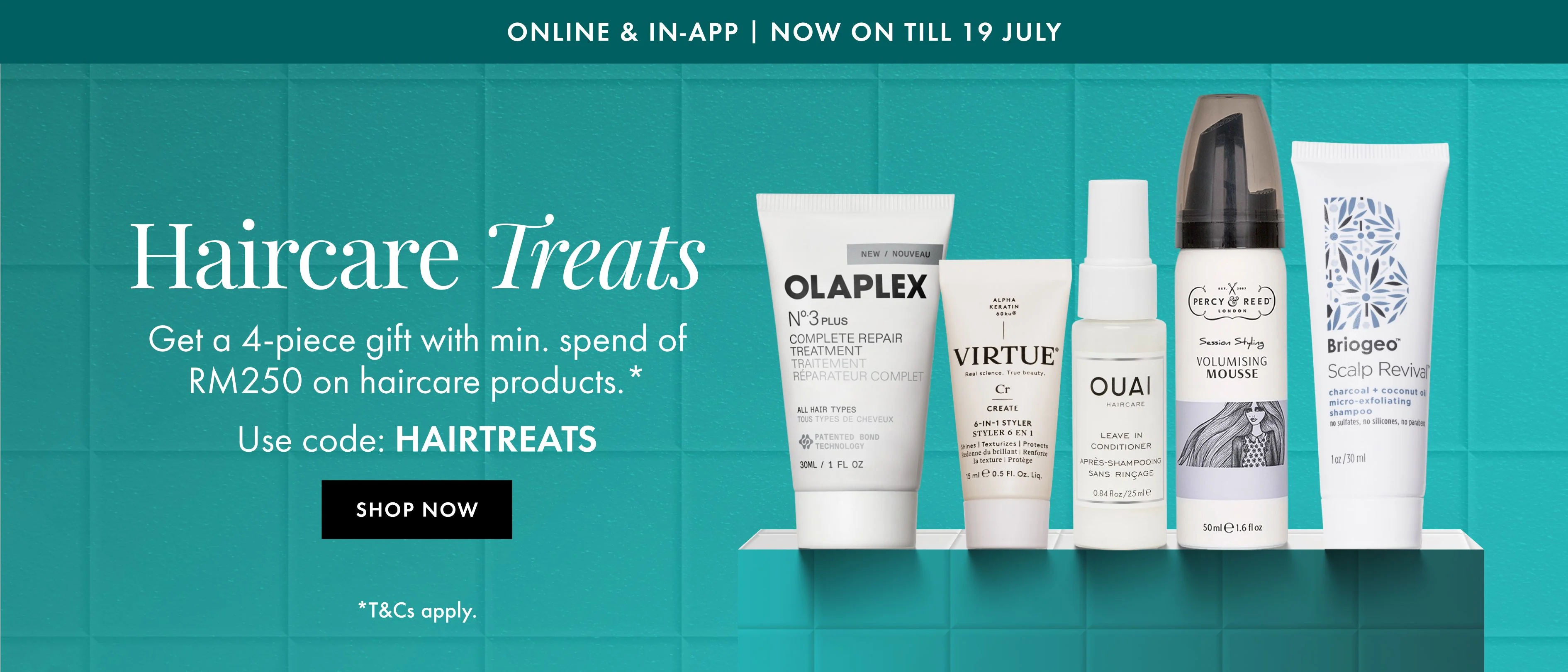 Proof of coupon - Sephora - Sephora haircare promo: [[4-piece gift]] with RM250 minimum spend