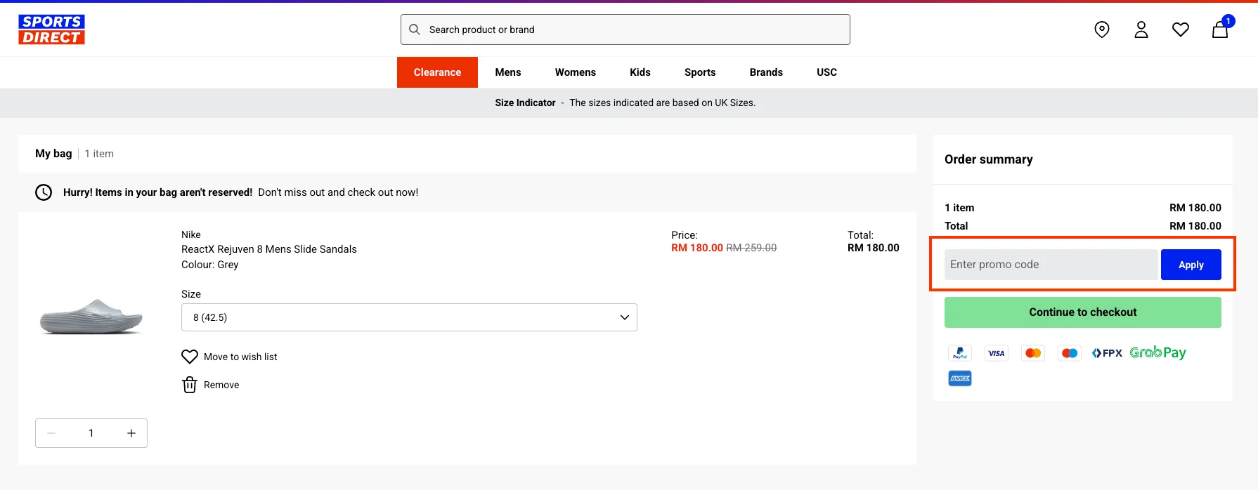 How to use a working coupon code? - Sports Direct